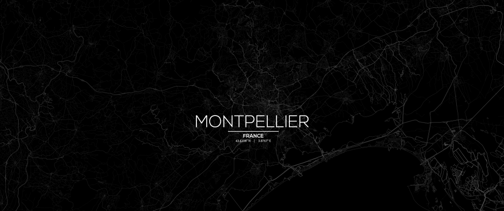 Montpellier Map Wallpaper Download
